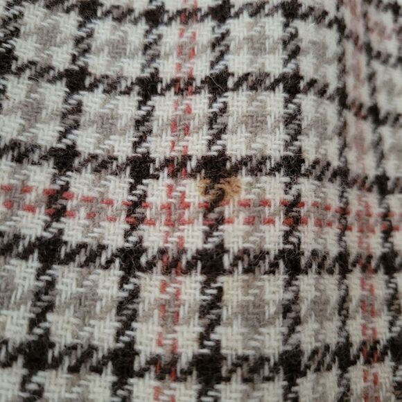 Vintage Savannah Wool Blend Mini Skirt Plaid Neutral 6P - Picture 9 of 9